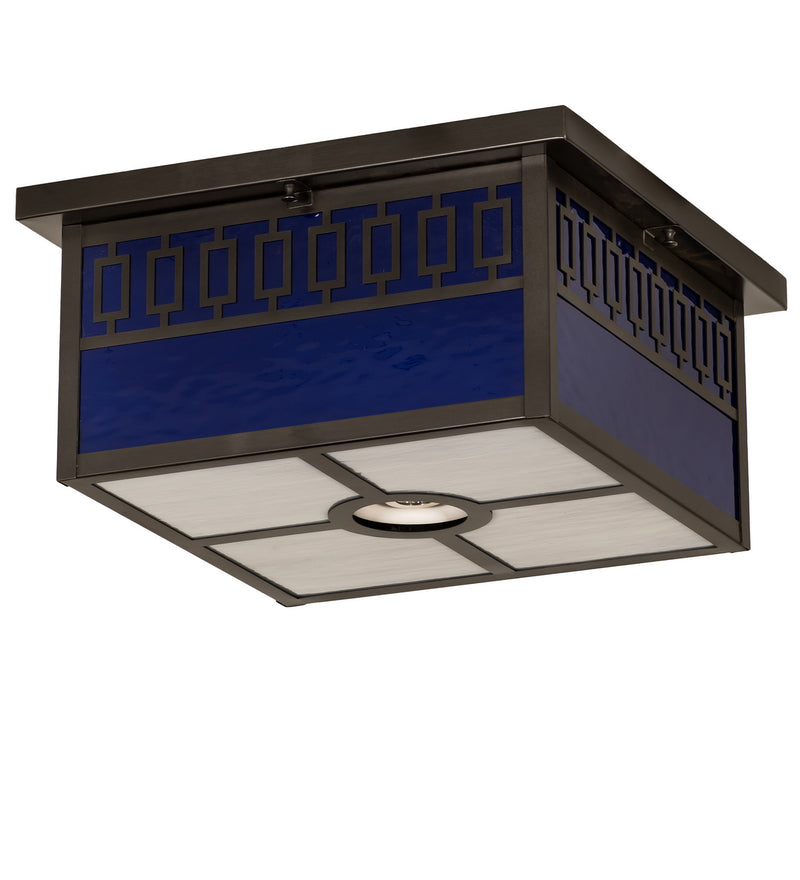 Meyda Tiffany 251052 Five Light Flushmount, Craftsman Brown