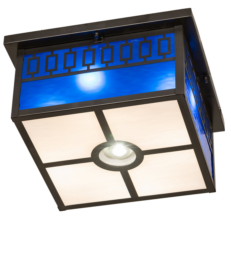 Meyda Tiffany 251052 Five Light Flushmount, Craftsman Brown