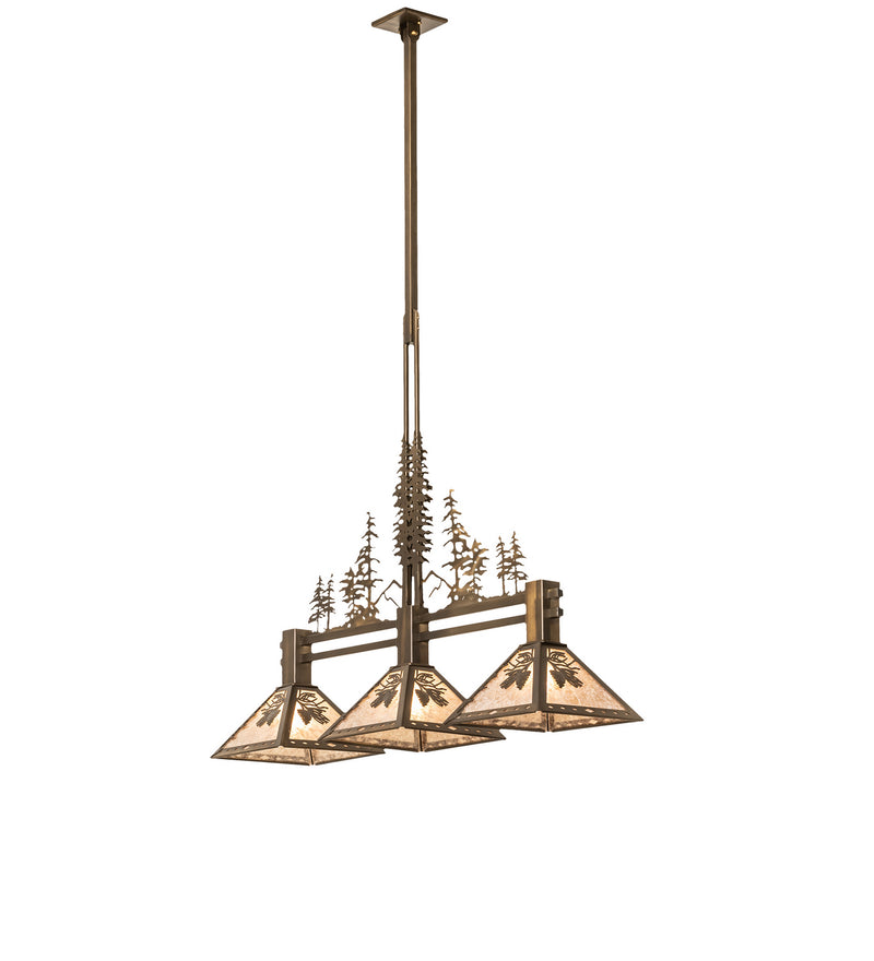 Meyda Tiffany 251561 Three Light Island Pendant, Antique Copper