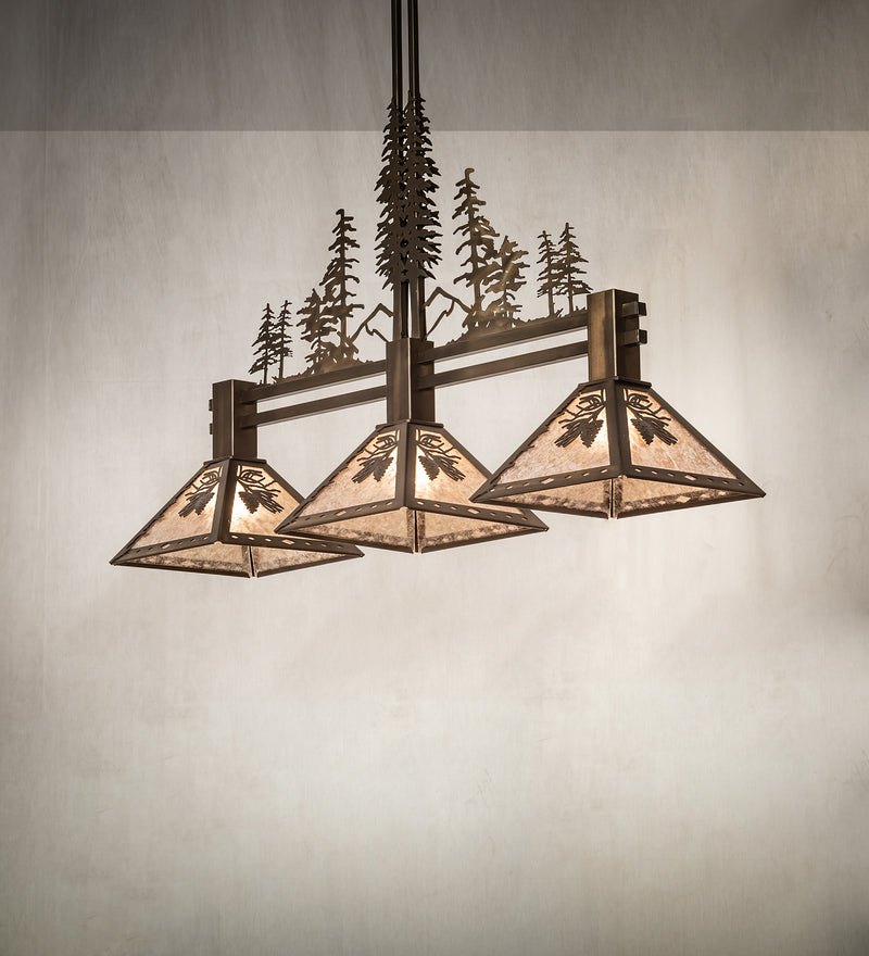 Meyda Tiffany 251561 Three Light Island Pendant, Antique Copper