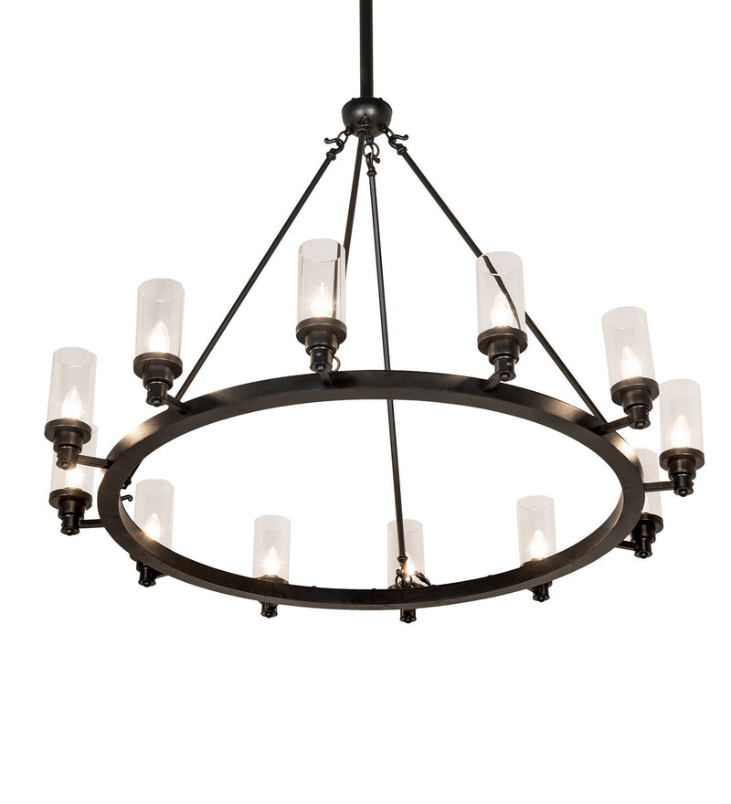 Meyda Tiffany 251794 12 Light Chandelier, Textured Black