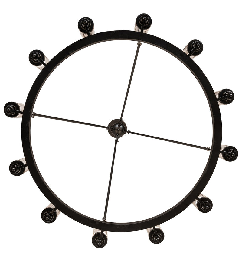 Meyda Tiffany 251794 12 Light Chandelier, Textured Black