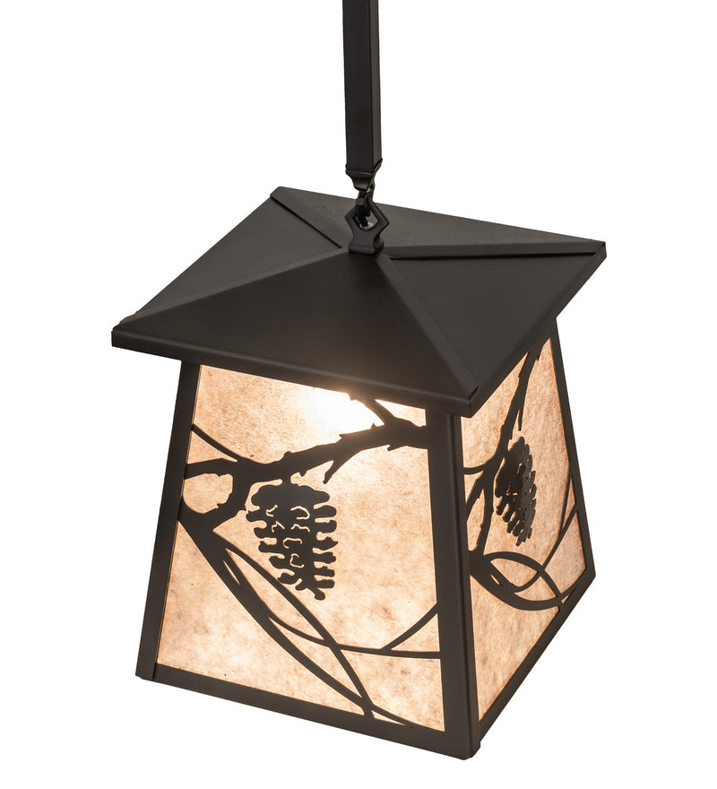 Meyda Tiffany 252361 One Light Pendant, Wrought Iron