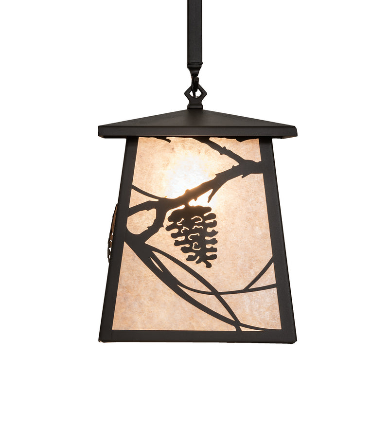 Meyda Tiffany 252361 One Light Pendant, Wrought Iron