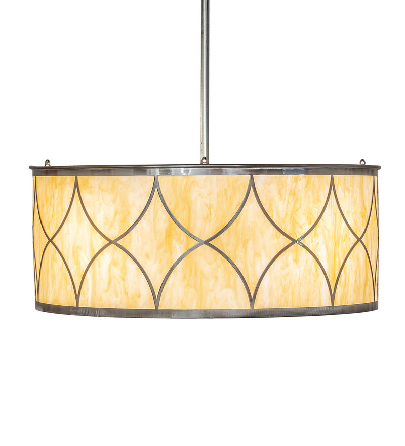 Meyda Tiffany 252431 Four Light Pendant, Raw Steel