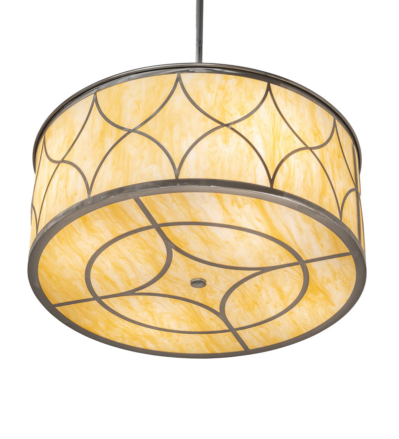 Meyda Tiffany 252431 Four Light Pendant, Raw Steel