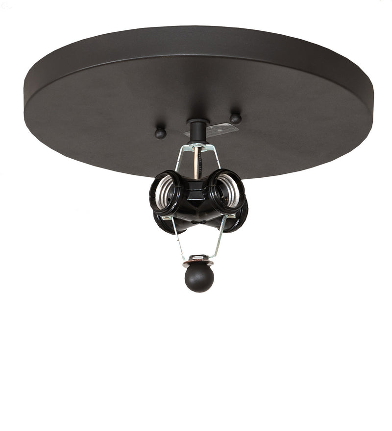 Meyda Tiffany 252643 Four Light Flushmount, Wrought Iron