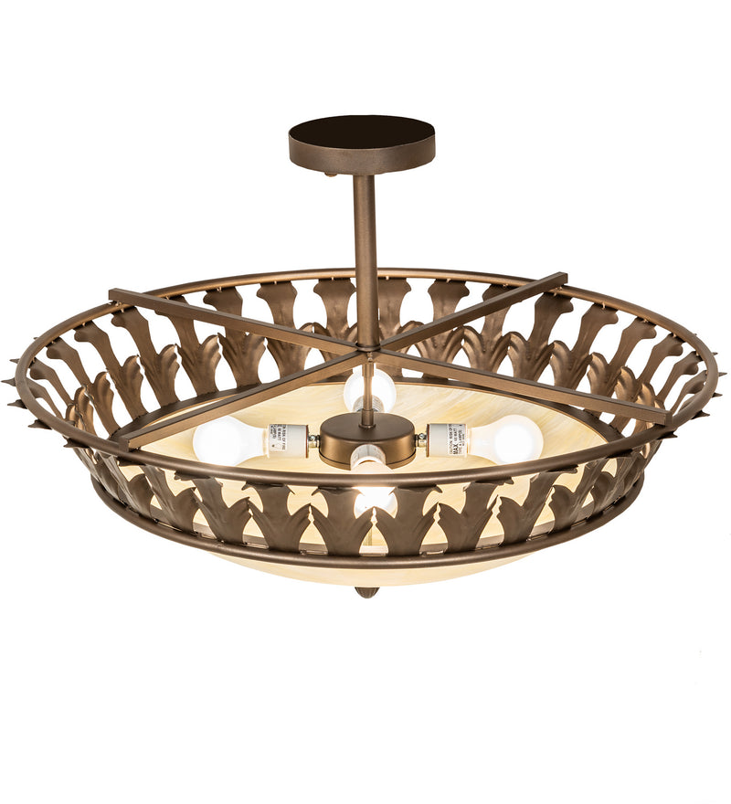 Meyda Tiffany 252764 Four Light Semi-Flushmount, Tyler Bronze