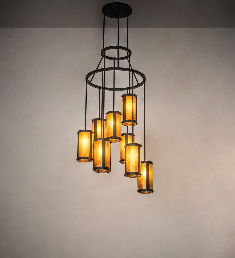 Meyda Tiffany 252907 Nine Light Chandelier, Blackwash