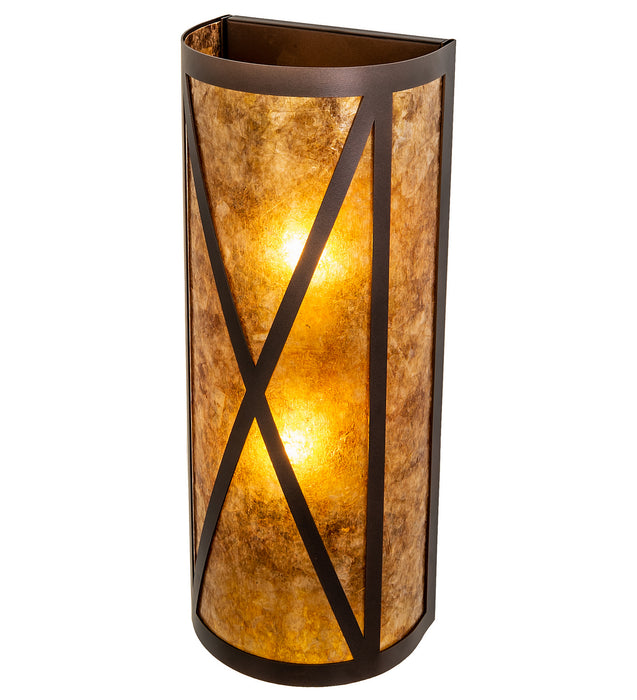 Meyda Tiffany 253589 Two Light Wall Sconce, Mahogany Bronze