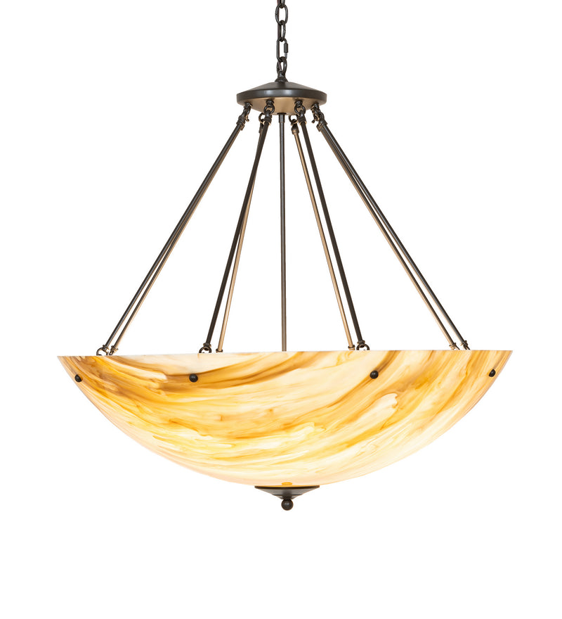 Meyda Tiffany 254124 Eight Light Pendant, Statuary Bronze Metallic
