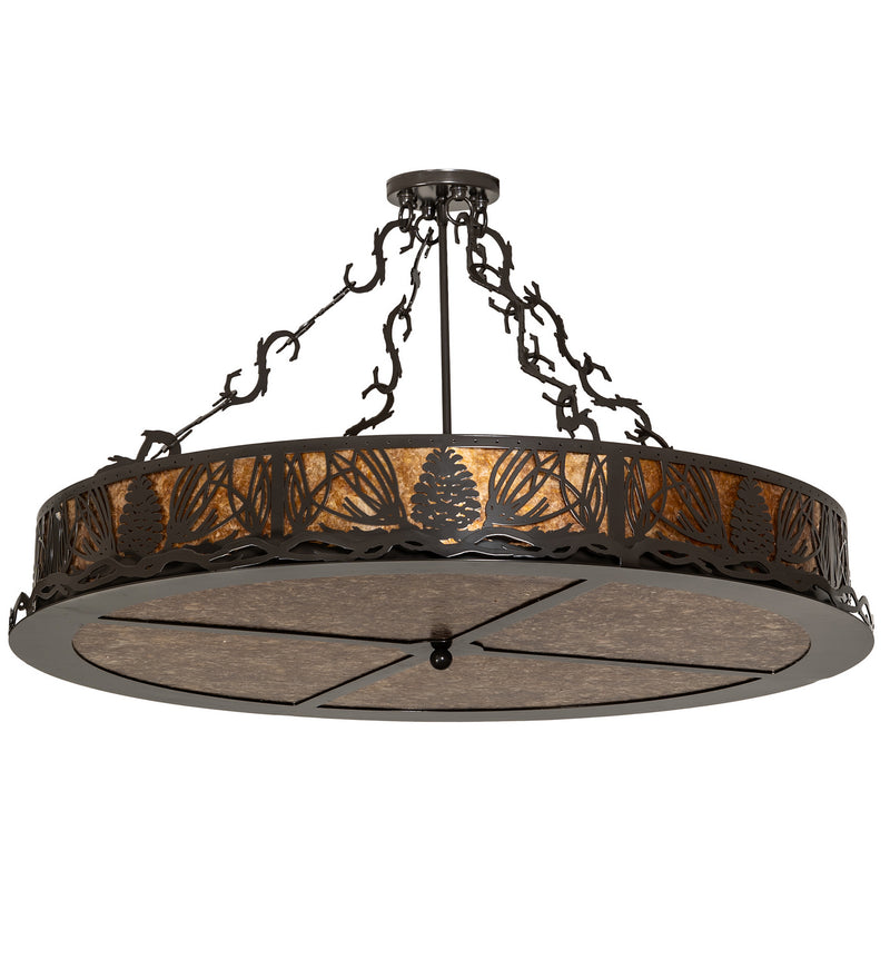 Meyda Tiffany 254176 Eight Light Semi-Flushmount, Timeless Bronze