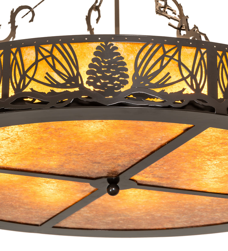 Meyda Tiffany 254176 Eight Light Semi-Flushmount, Timeless Bronze