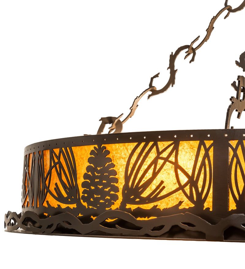 Meyda Tiffany 254176 Eight Light Semi-Flushmount, Timeless Bronze