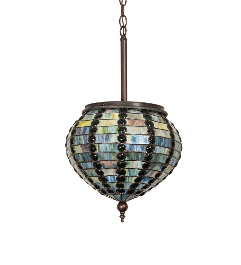 Meyda Tiffany 254233 One Light Pendant, Mahogany Bronze