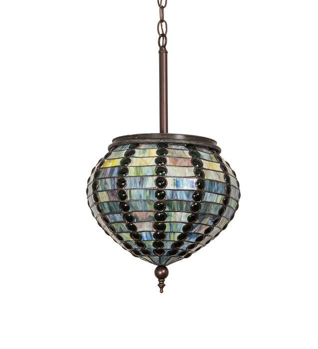 Meyda Tiffany 254233 One Light Pendant, Mahogany Bronze