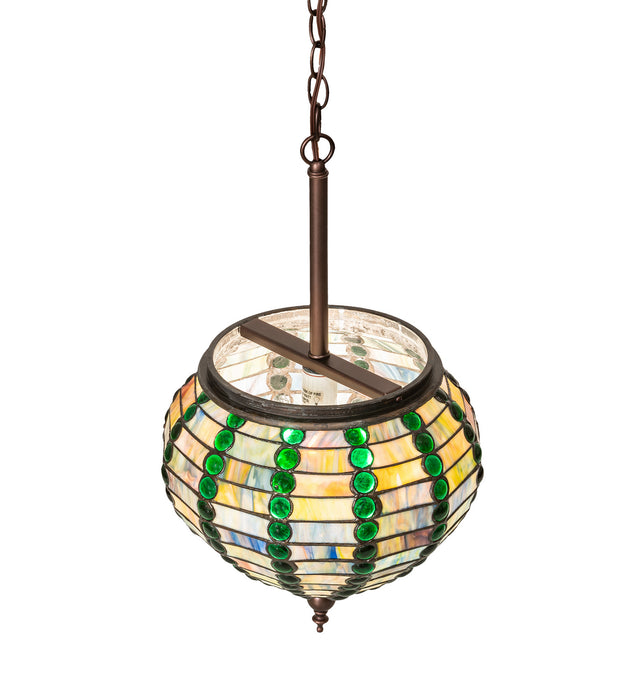 Meyda Tiffany 254233 One Light Pendant, Mahogany Bronze