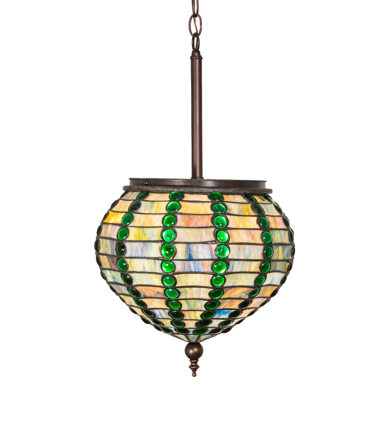 Meyda Tiffany 254233 One Light Pendant, Mahogany Bronze