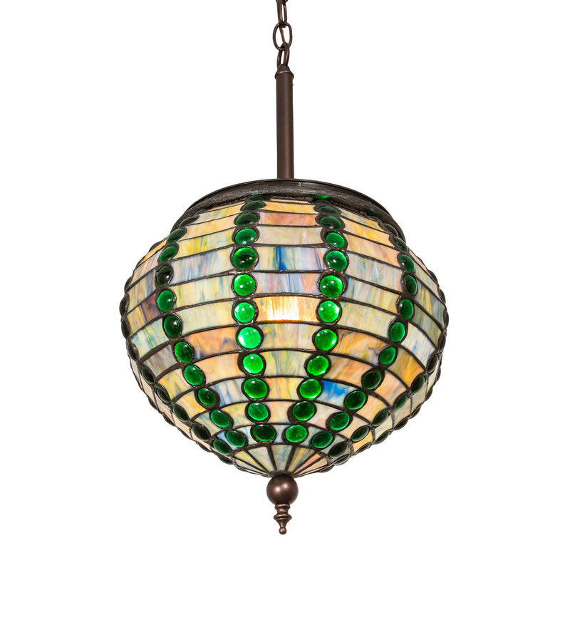 Meyda Tiffany 254233 One Light Pendant, Mahogany Bronze