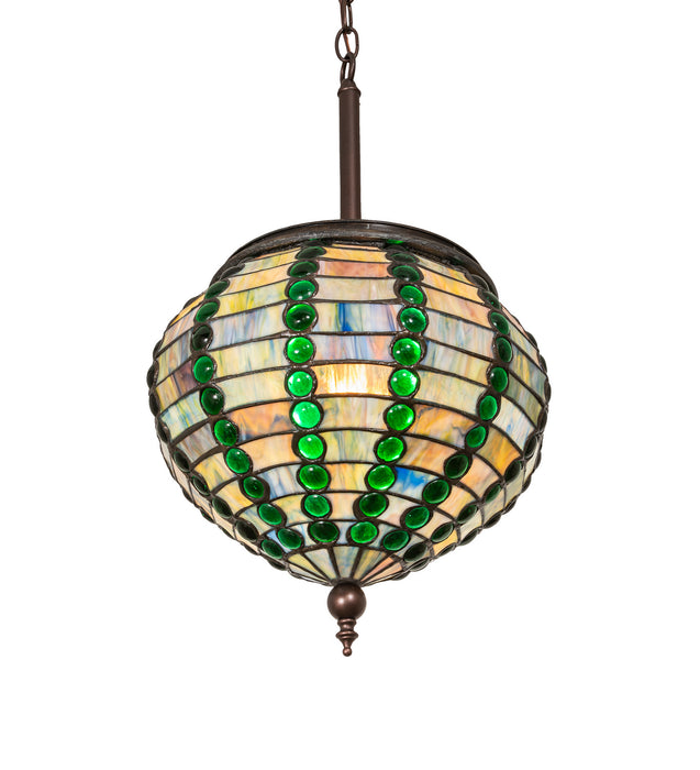 Meyda Tiffany 254233 One Light Pendant, Mahogany Bronze