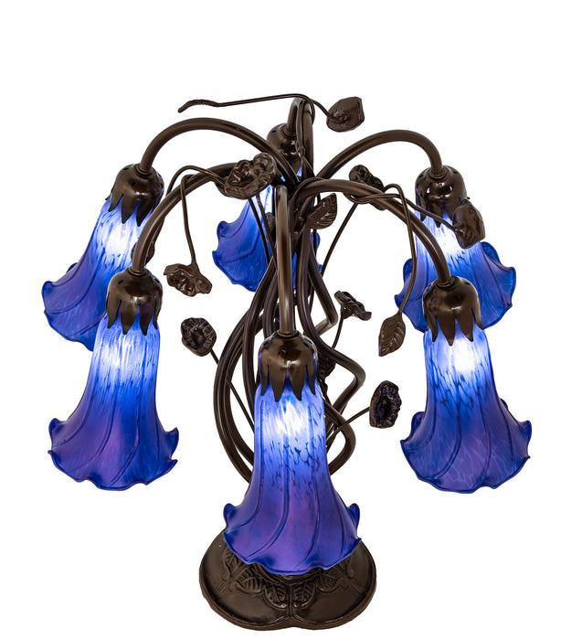 Meyda Tiffany 255808 Six Light Table Lamp, Mahogany Bronze