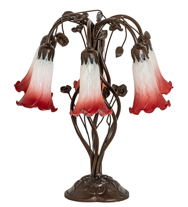 Meyda Tiffany 255809 Six Light Table Lamp, Mahogany Bronze
