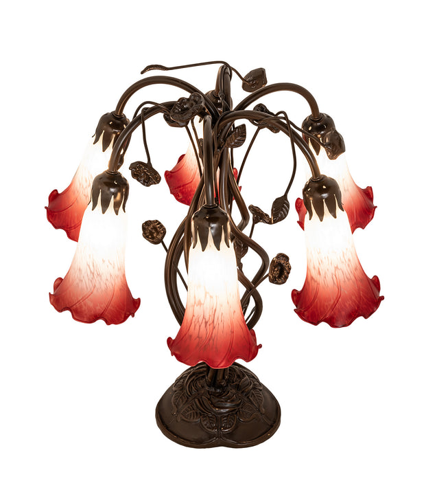 Meyda Tiffany 255809 Six Light Table Lamp, Mahogany Bronze