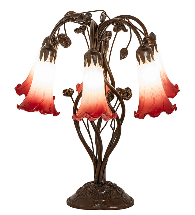 Meyda Tiffany 255809 Six Light Table Lamp, Mahogany Bronze