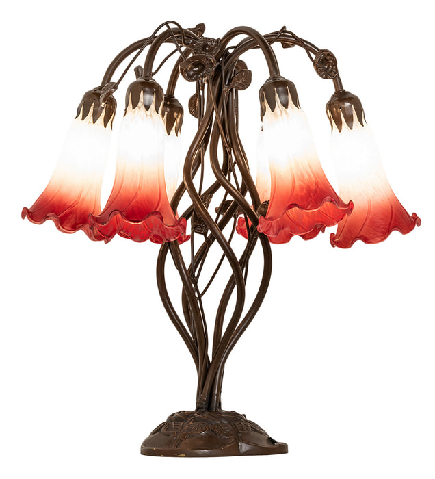 Meyda Tiffany 255809 Six Light Table Lamp, Mahogany Bronze