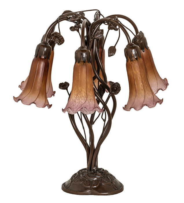 Meyda Tiffany 255810 Six Light Table Lamp, Mahogany Bronze
