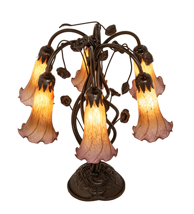 Meyda Tiffany 255810 Six Light Table Lamp, Mahogany Bronze