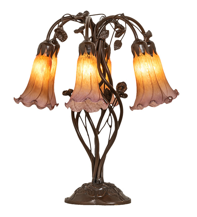 Meyda Tiffany 255810 Six Light Table Lamp, Mahogany Bronze