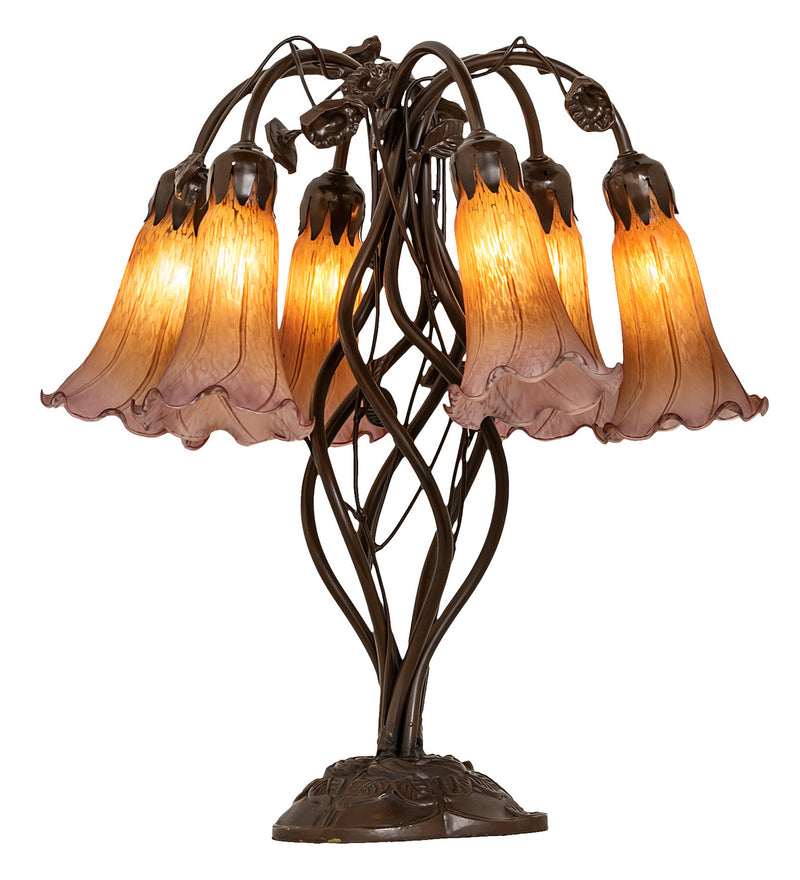 Meyda Tiffany 255810 Six Light Table Lamp, Mahogany Bronze