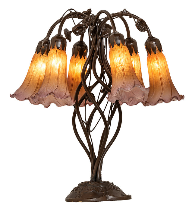 Meyda Tiffany 255810 Six Light Table Lamp, Mahogany Bronze