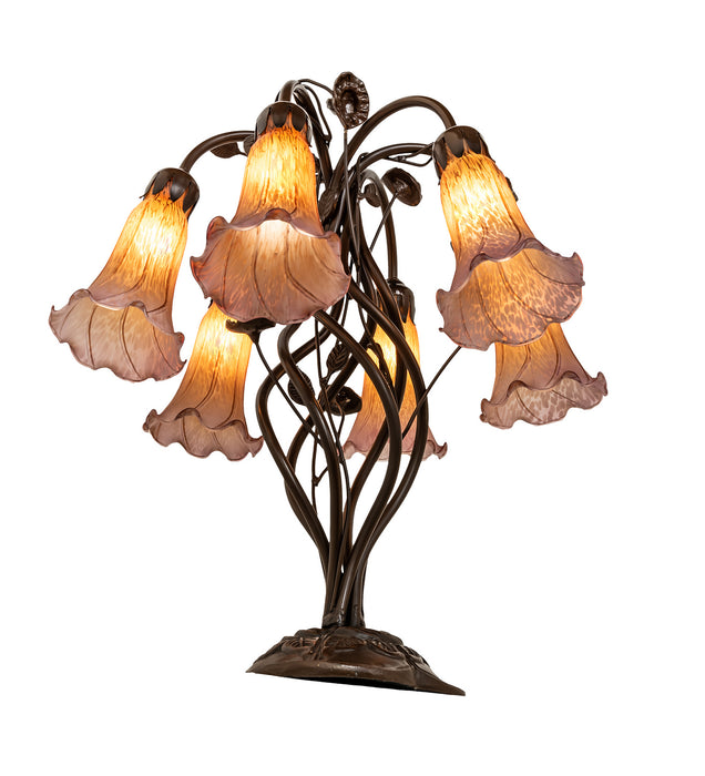 Meyda Tiffany 255810 Six Light Table Lamp, Mahogany Bronze