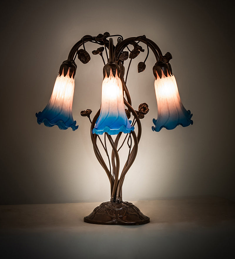Meyda Tiffany 255811 Six Light Table Lamp, Mahogany Bronze