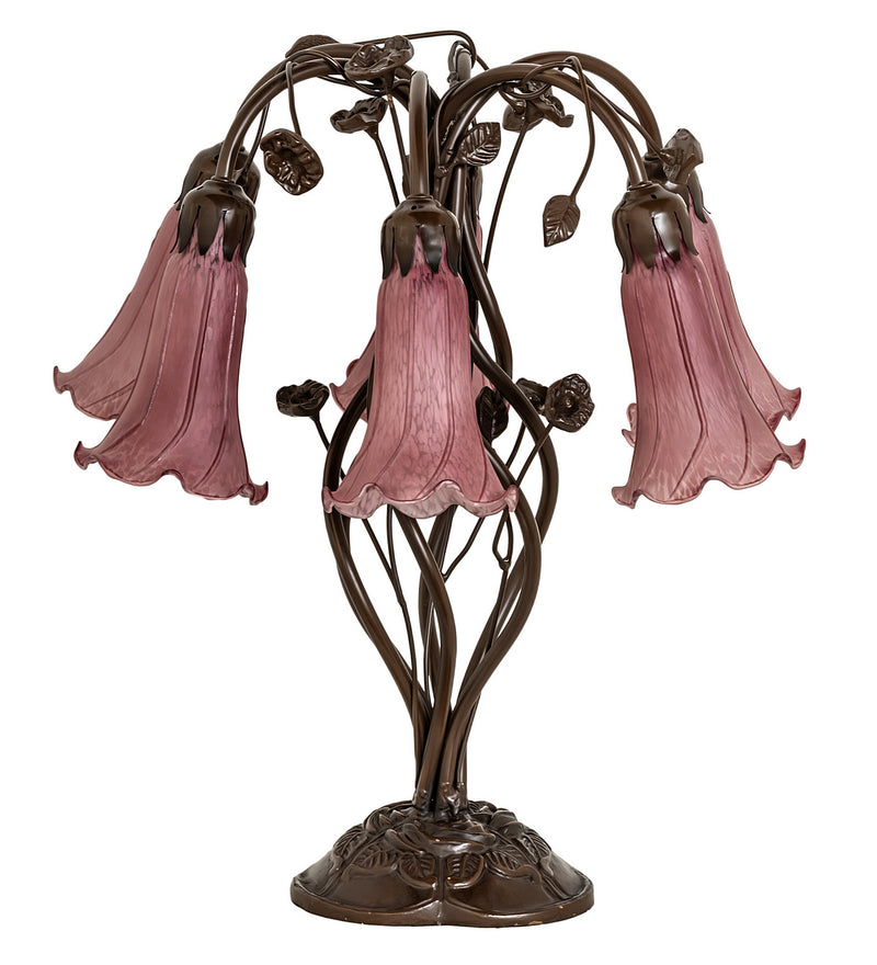 Meyda Tiffany 255812 Six Light Table Lamp, Mahogany Bronze