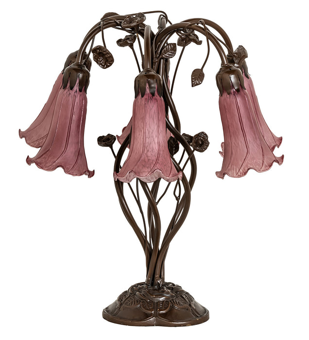 Meyda Tiffany 255812 Six Light Table Lamp, Mahogany Bronze