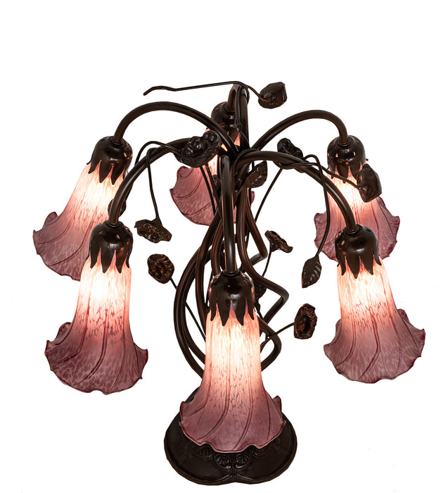 Meyda Tiffany 255812 Six Light Table Lamp, Mahogany Bronze