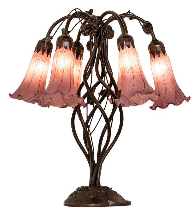Meyda Tiffany 255812 Six Light Table Lamp, Mahogany Bronze