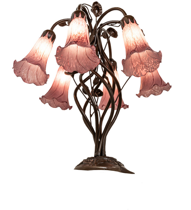 Meyda Tiffany 255812 Six Light Table Lamp, Mahogany Bronze