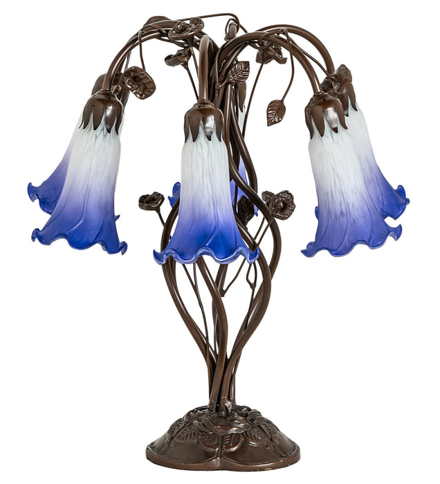 Meyda Tiffany 255820 Six Light Table Lamp, Mahogany Bronze