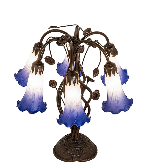 Meyda Tiffany 255820 Six Light Table Lamp, Mahogany Bronze