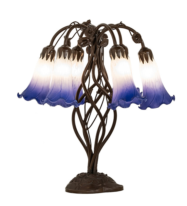 Meyda Tiffany 255820 Six Light Table Lamp, Mahogany Bronze