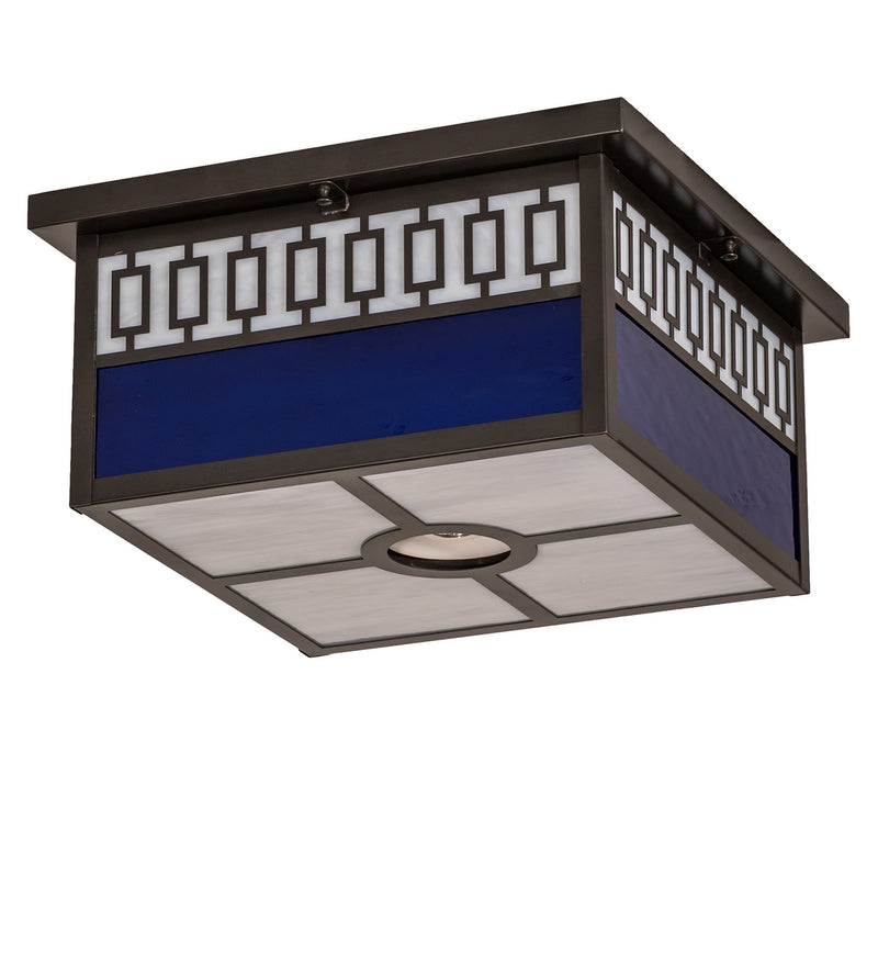 Meyda Tiffany 256013 Five Light Flushmount, Craftsman Brown