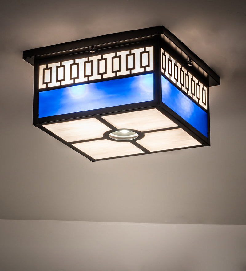 Meyda Tiffany 256013 Five Light Flushmount, Craftsman Brown