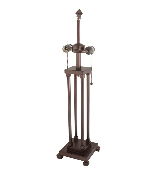 Meyda Tiffany 256043 Two Light Table Lamp, Mahogany Bronze