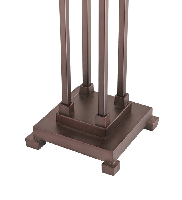 Meyda Tiffany 256043 Two Light Table Lamp, Mahogany Bronze