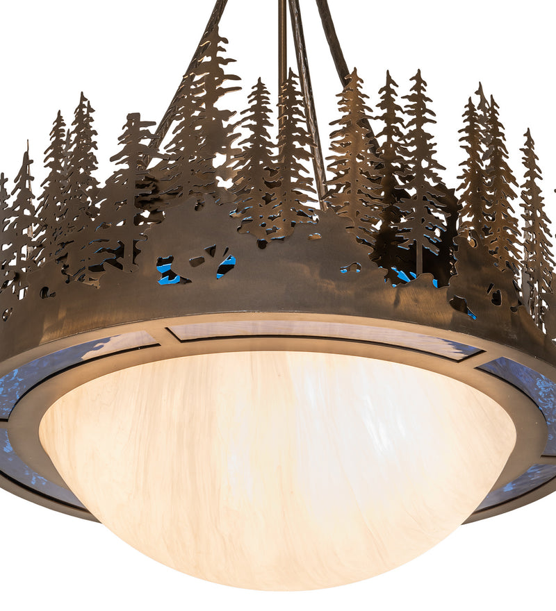 Meyda Tiffany 256060 Four Light Pendant, Antique Copper