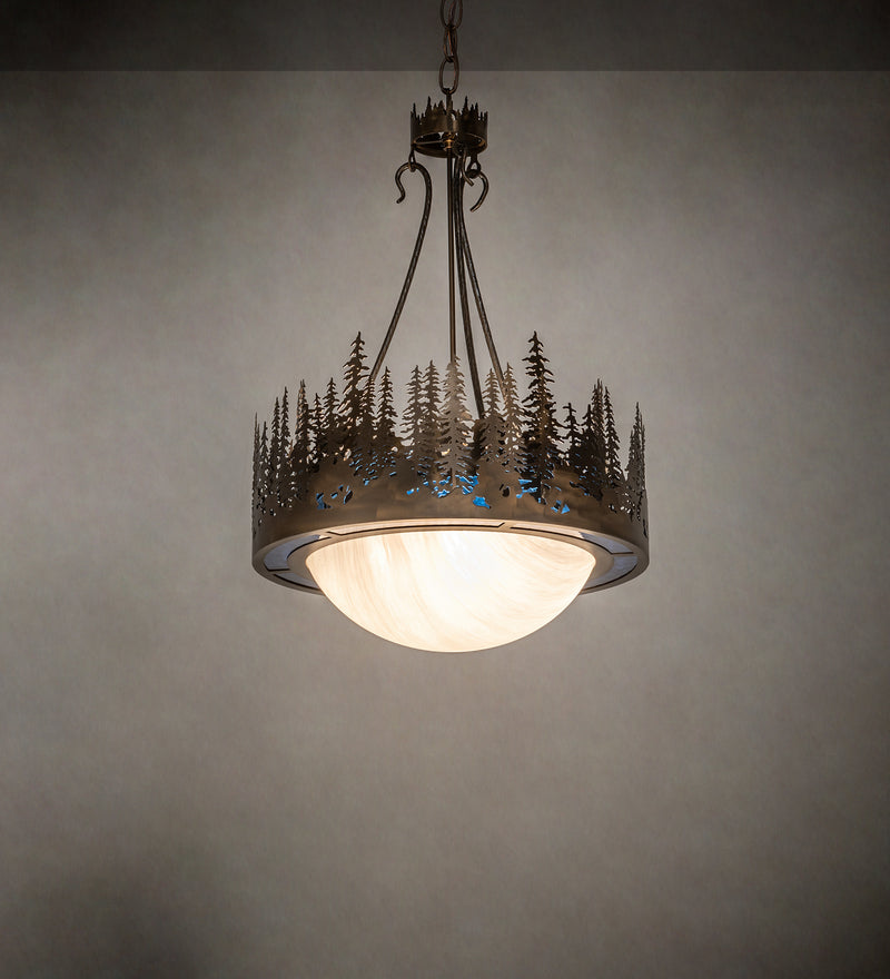 Meyda Tiffany 256060 Four Light Pendant, Antique Copper